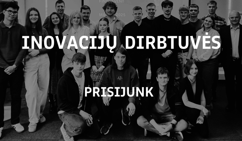Kvietimas prisijungti prie inovacijų dirbtuvių